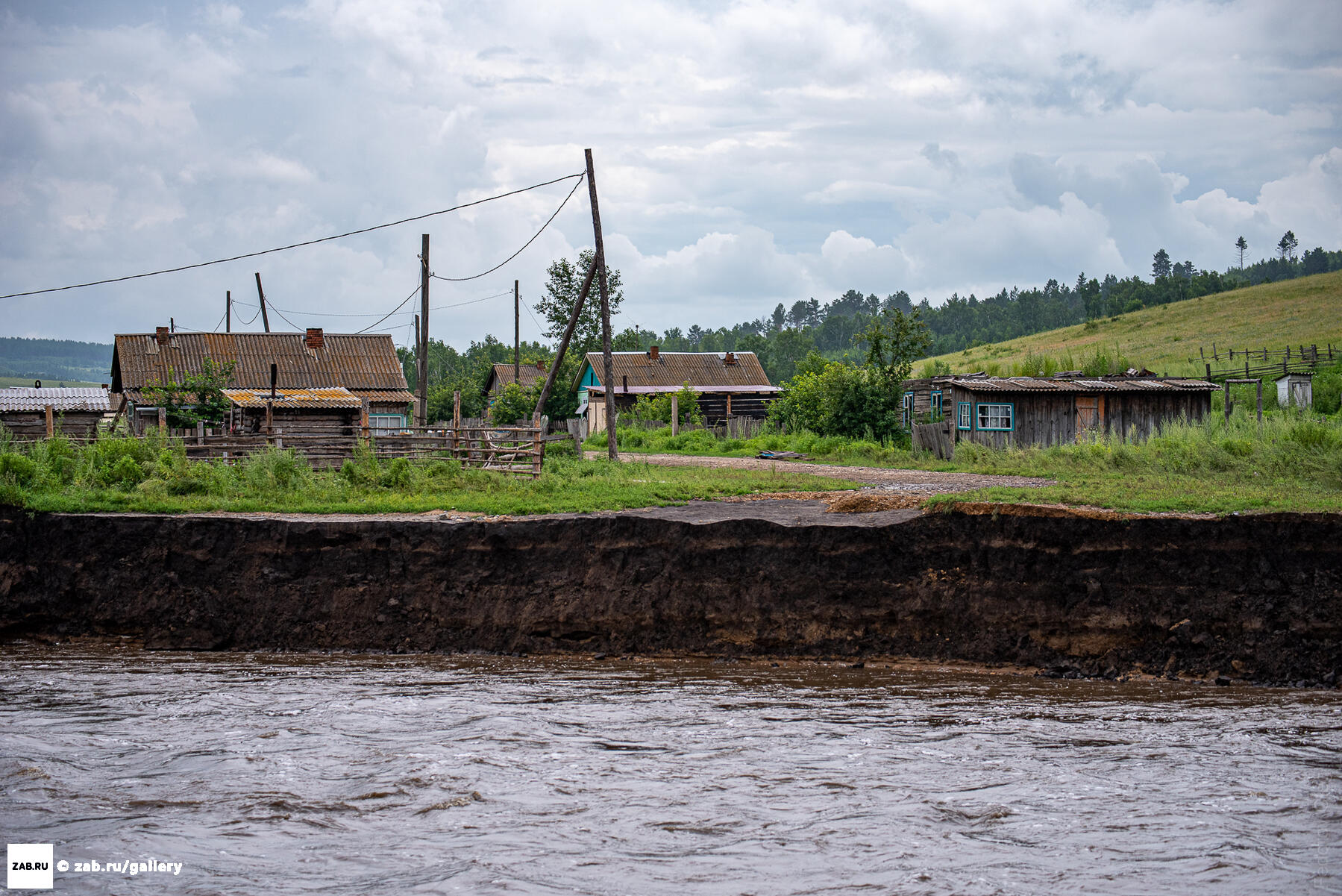 Фото наводнения города Шилке 2021