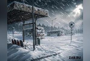 Апрельский снег парализовал общественный транспорт в Забайкалье