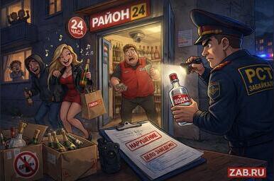 В Чите сеть магазинов «Район 24» уличили в незаконной продаже алкоголя
