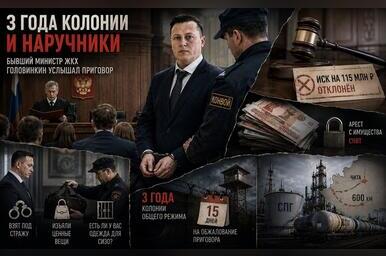 Три года колонии и наручники: бывший министр ЖКХ Головинкин услышал приговор