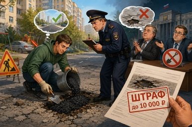 Яму заделаешь - штраф получишь: депутаты хотят разрешить чинить дороги своими руками, а правительство против