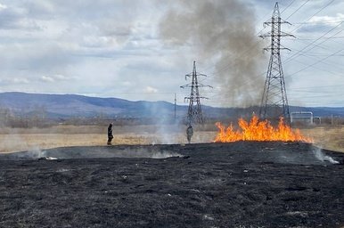 В регионе сократилось число пожаров сухой травы