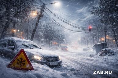 Сильный ветер, метель и гололёд ожидаются в Забайкалье сегодня