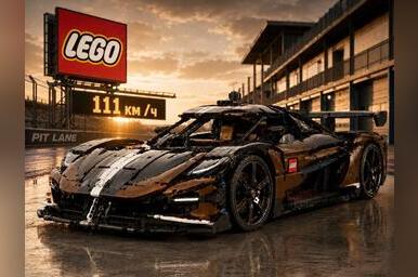 Lego построила гиперкар из 327 906 деталей и разогнала его до 111 км/ч