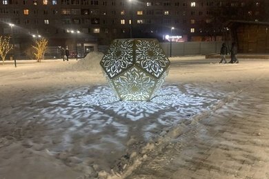 Парк МЖК в Чите встретил зиму во всей новогодней красоте