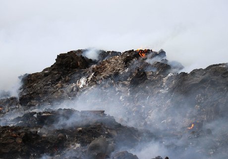 Пожар на главной городской свалке Читы