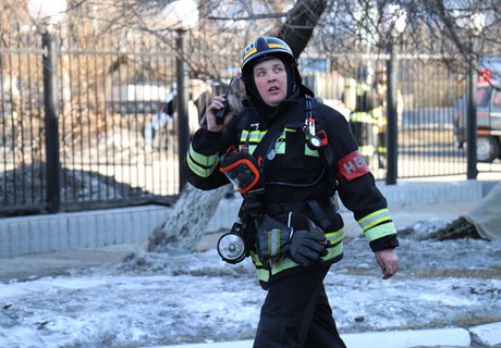 Масштабные пожарно-тактические учения в штабе армии в Чите