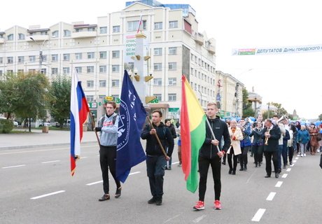 Марш первокурсников пяти вузов Читы