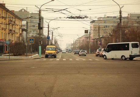 Чита в дыму лесных пожаров