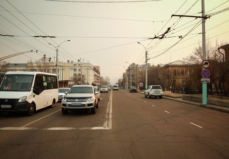 Чита в дыму лесных пожаров