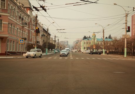 Чита в дыму лесных пожаров