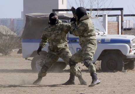 Показательные выступления ОМОНа «Коршун» в Чите