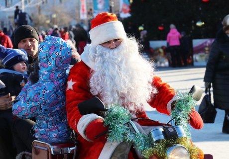 Рождественские гуляния на пл. Ленина в Чите