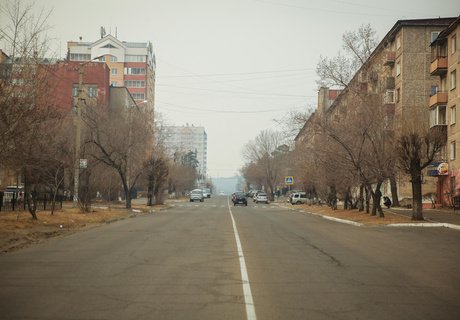 Чита в дыму лесных пожаров