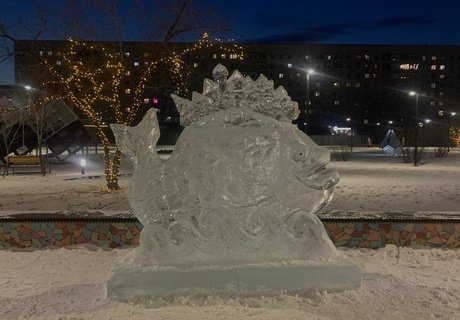 Парк МЖК в Чите встретил зиму во всей новогодней красоте