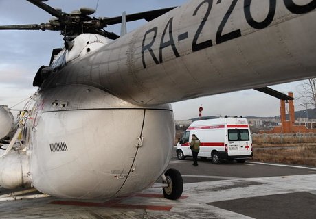 Автокатастрофа: Вертолет доставил в Читу пострадавших в ДТП под Агинском