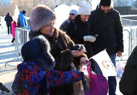 Рождественские гуляния на пл. Ленина в Чите