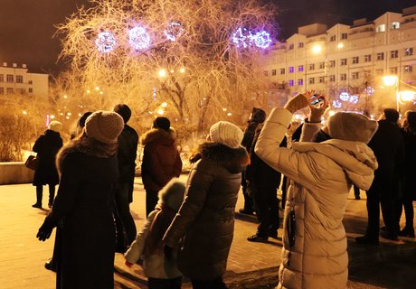 Рождественские гуляния на пл. Ленина в Чите