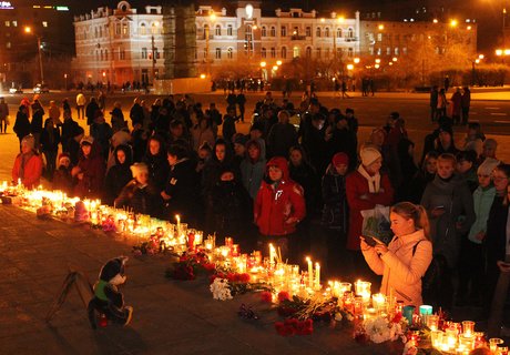 Акция памяти погибшей школьницы в Чите