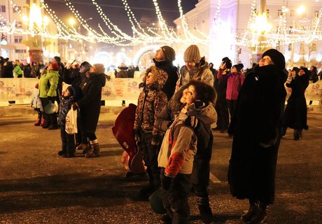 Рождественские гуляния на пл. Ленина в Чите