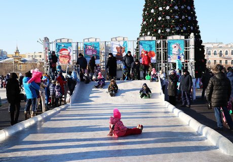 Рождественские гуляния на пл. Ленина в Чите