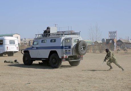 Показательные выступления ОМОНа «Коршун» в Чите