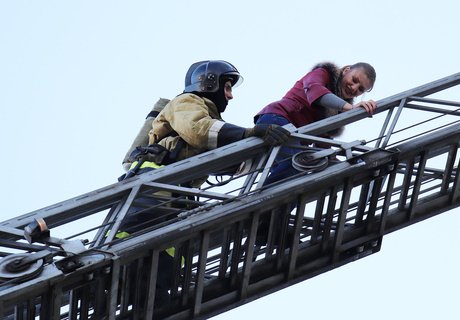 Масштабные пожарно-тактические учения в штабе армии в Чите