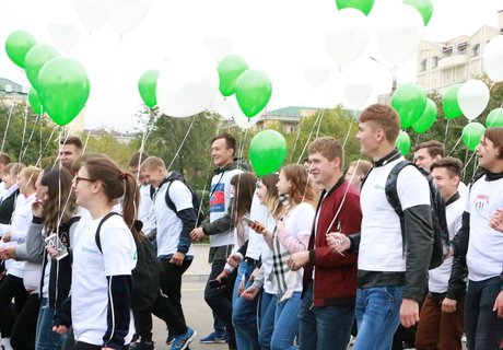 Марш первокурсников пяти вузов Читы