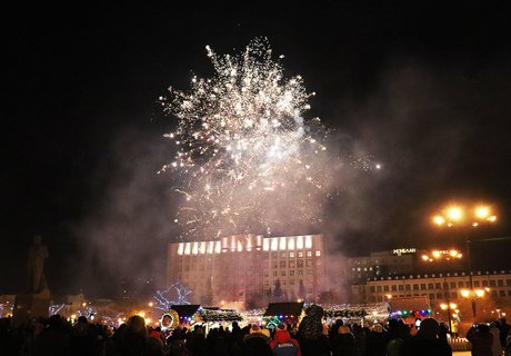Рождественские гуляния на пл. Ленина в Чите