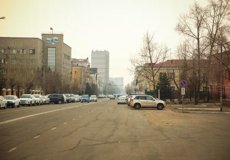 Чита в дыму лесных пожаров