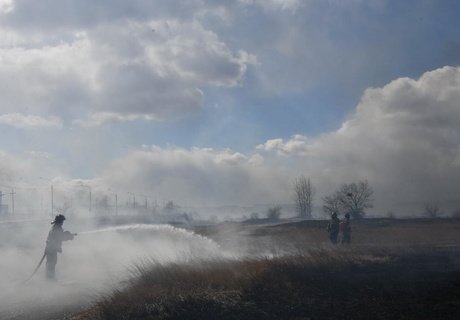 Пожар на «пьяной» дороге – фоторепортаж ZAB.RU
