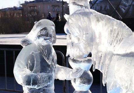 Рождественские гуляния на пл. Ленина в Чите