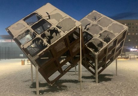 Парк МЖК в Чите встретил зиму во всей новогодней красоте