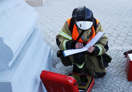 Масштабные пожарно-тактические учения в штабе армии в Чите