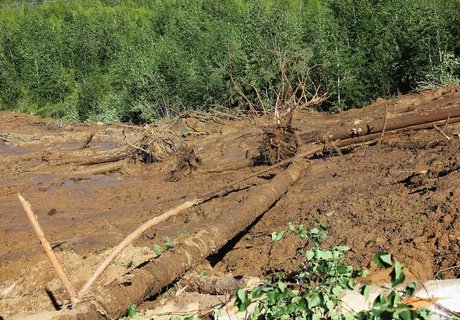 Обрушившийся на дорогу под Читой сель