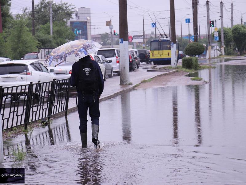 «Монгольский» дождь затопил улицы Читы – сюжет ZAB.TV
