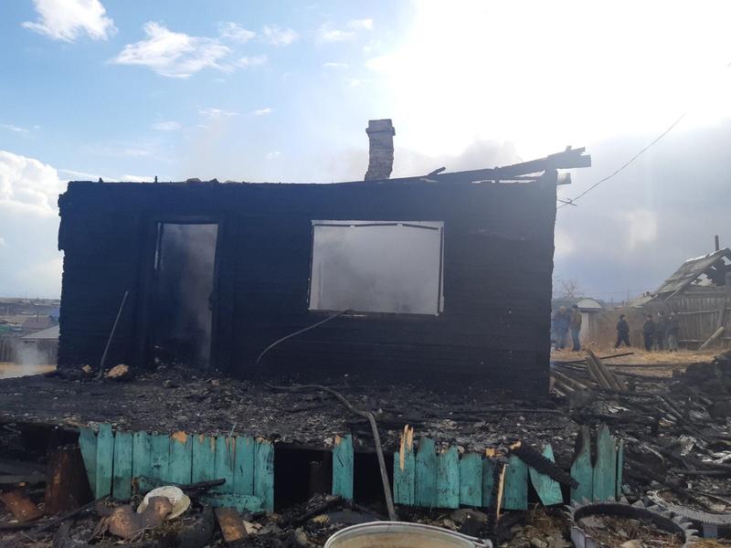 Огонь уничтожил жилой дом в посёлке под Читой