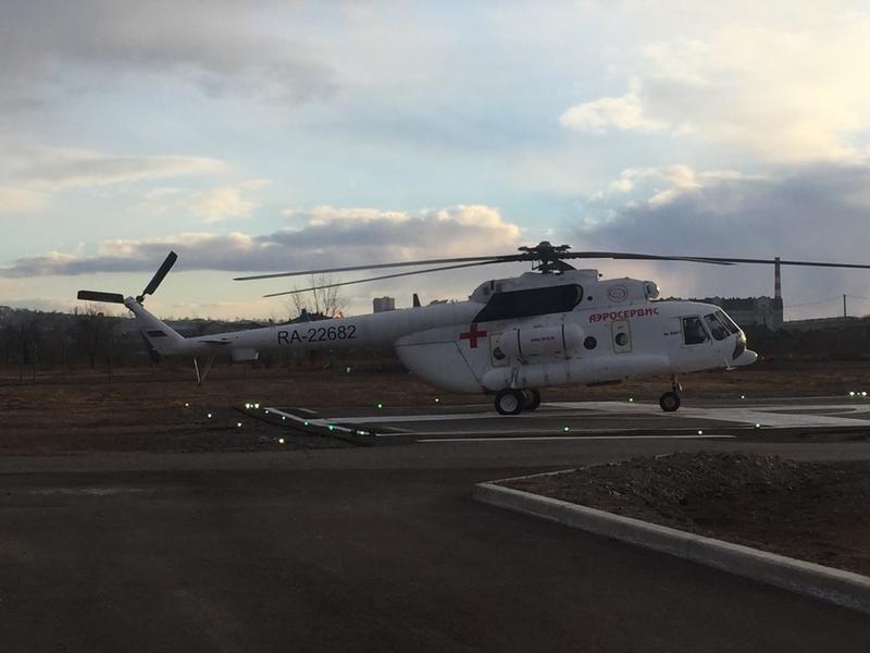 Вертолётную площадку в Могоче оборудовали световыми сигналами
