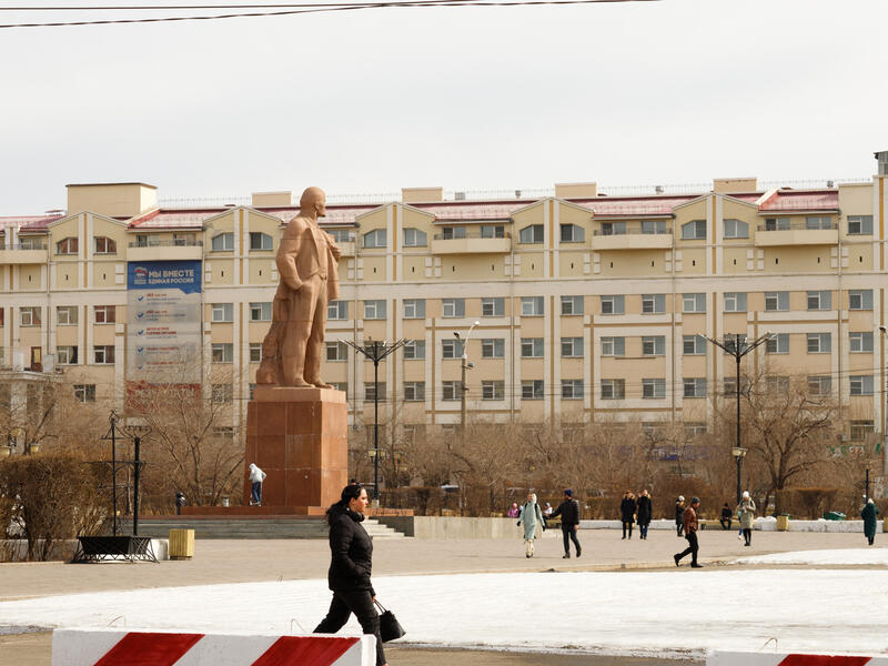 Полицейские перекрыли площадь Ленина в Чите