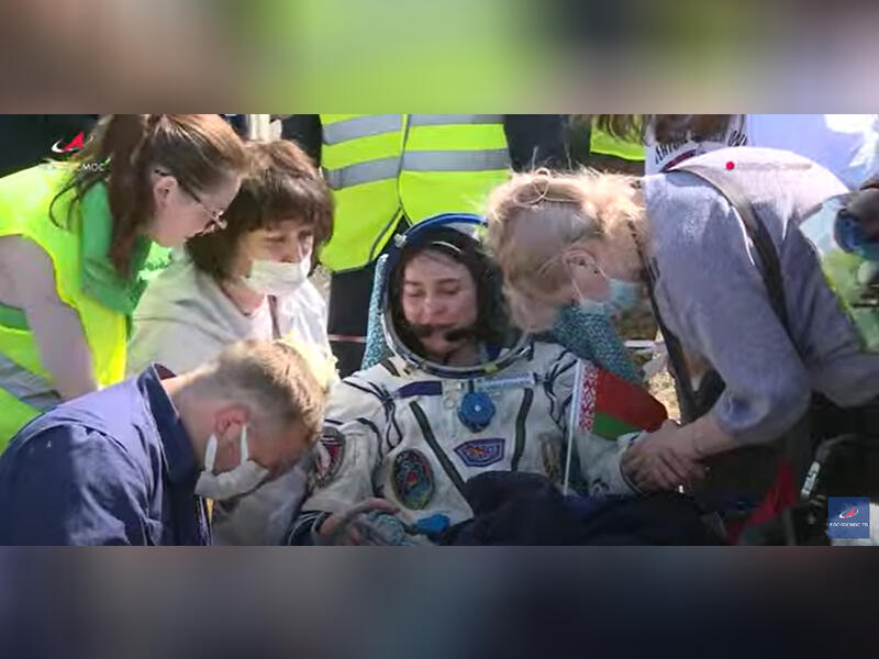 Первый белорусский космонавт благополучно возвратилась на Землю