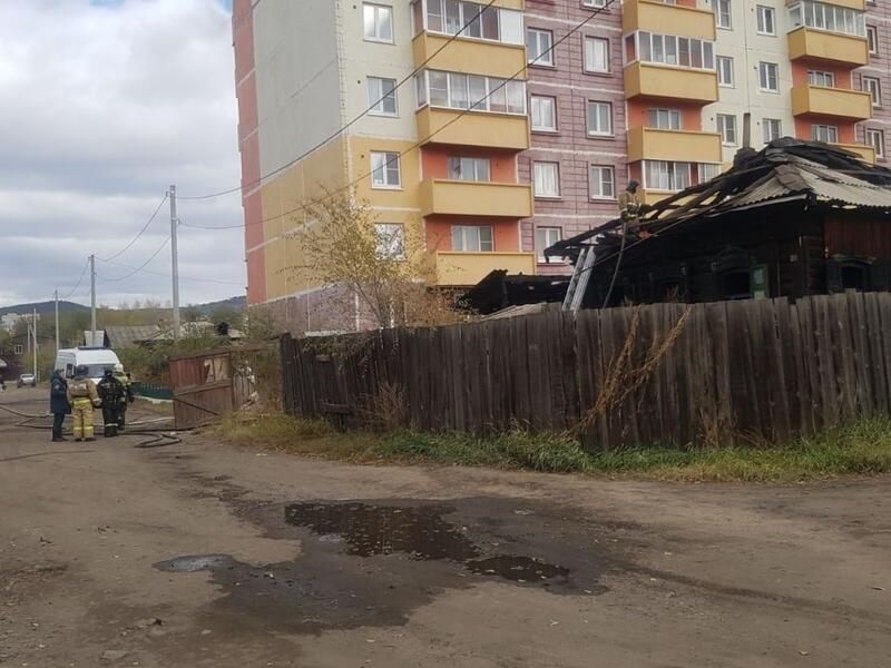Дом сгорел по улице Ярославского