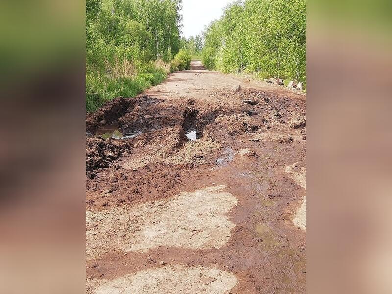 Заплывшую грязью дорогу в Балейском районе восстановят примерно в течение недели