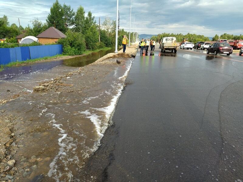 ГИБДД контролирует ситуацию в районе выхода паводковых вод на трассе «Амур»