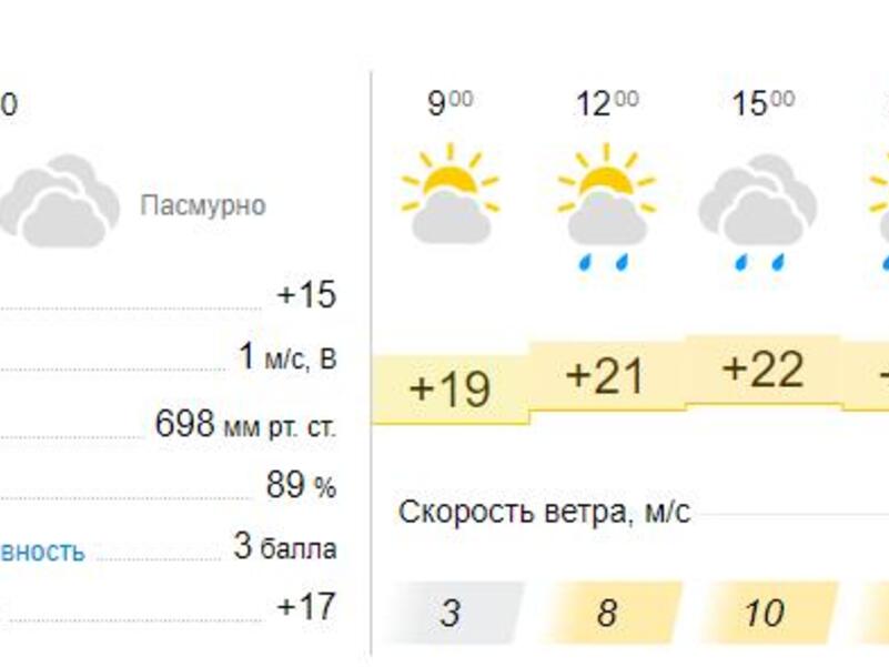 Прогноз погоды в чите почасовая