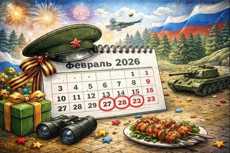 Февраль-2026: россияне получат 19 рабочих дней и трёхдневный отдых