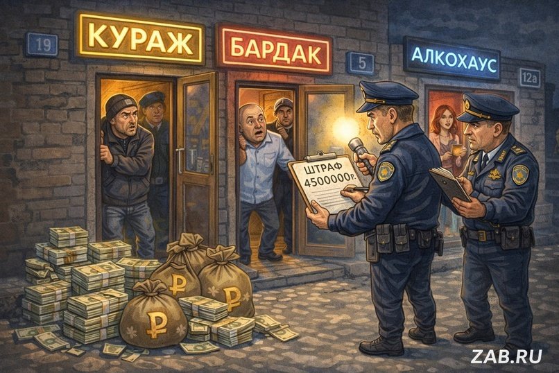 РСТ Забайкалья оштрафовала читинские алкозаведения на 4,5 млн рублей