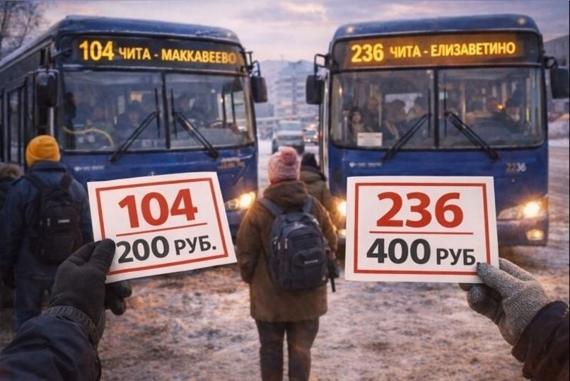 С 4 февраля подорожает проезд на двух пригородных маршрутах из Читы