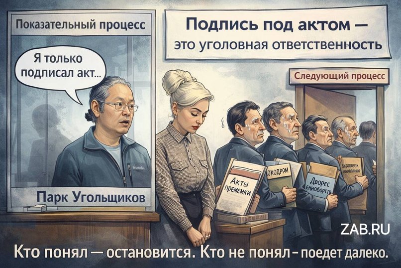 Показательный процесс. Кто понял — остановится. Кто не понял — поедет далеко