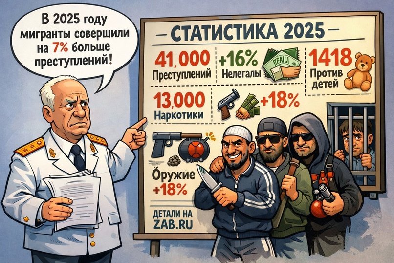 Бастрыкин о мигрантах: какие цифры преступности показал 2025 год?