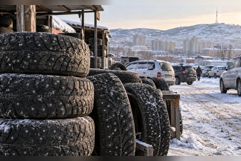 Продажи шипованной резины «с пробегом» в Чите выросли в 2,5 раза за год